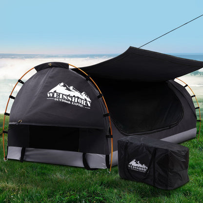 King Single Camping Swag Dome Tent Free Standing Grey