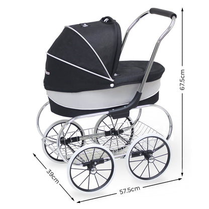 Baby Princess Doll Stroller - Raven Black