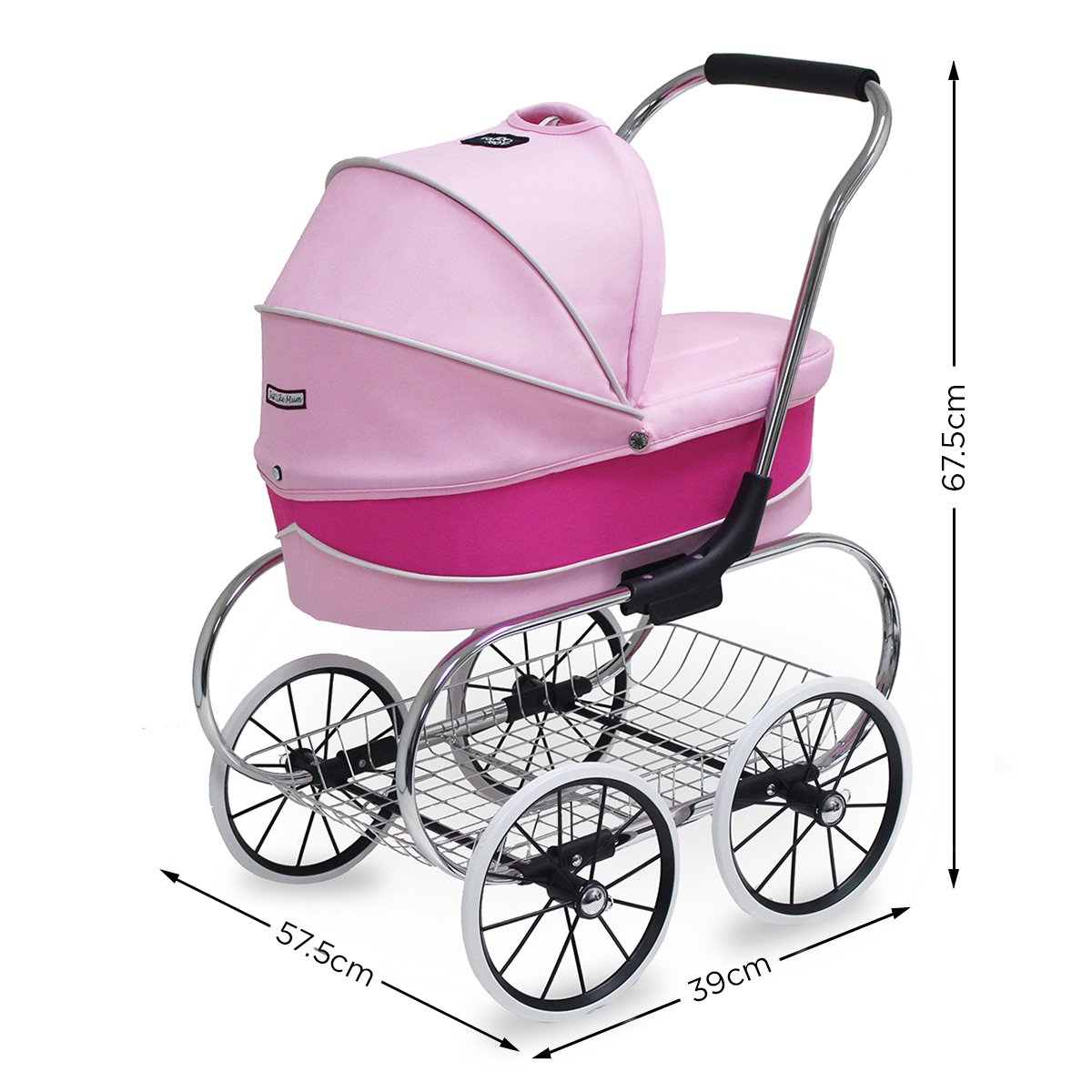Baby Princess Doll Stroller - Hot Pink