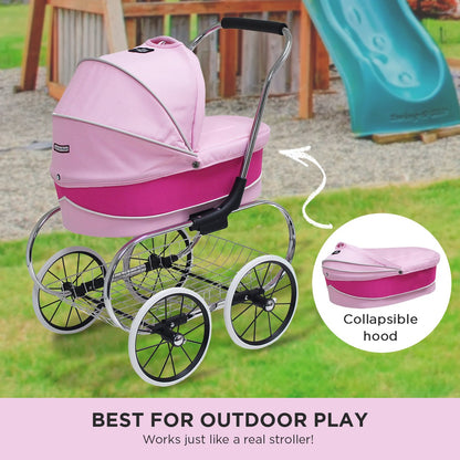 Baby Princess Doll Stroller - Hot Pink