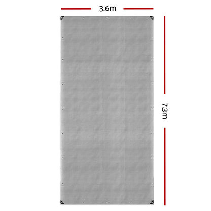 Tarp Tarpaulin 3.6X7.3M Canvas Camping Heavy Duty Sun Cover