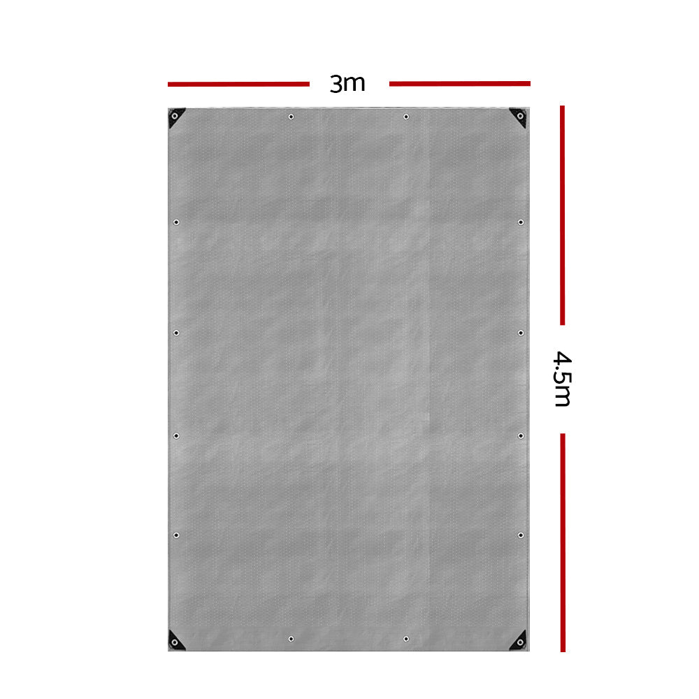 Tarp Tarpaulin 3X4.5M Canvas Camping Heavy Duty Sun Cover