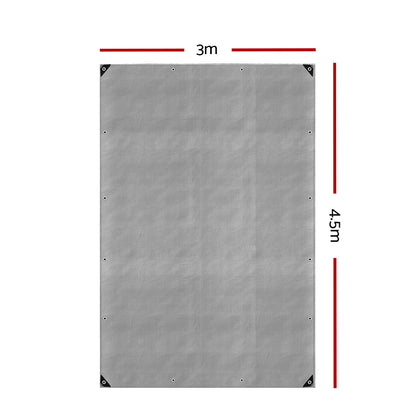 Tarp Tarpaulin 3X4.5M Canvas Camping Heavy Duty Sun Cover