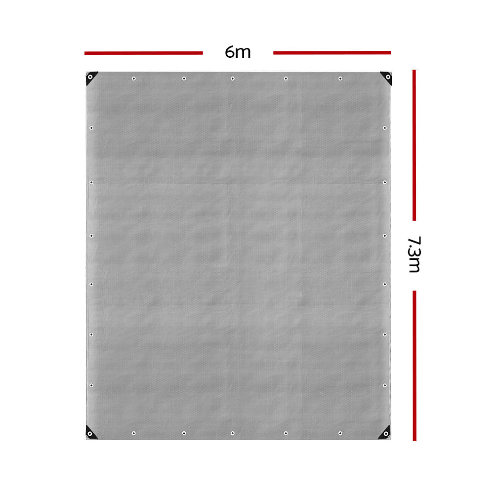 Tarp Tarpaulin 6X7.3M Canvas Camping Heavy Duty Sun Cover