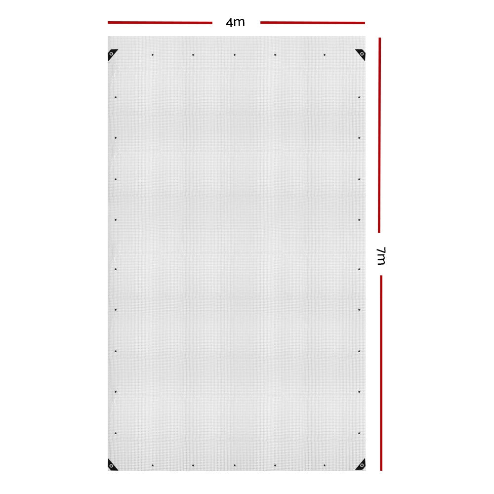 Tarp Tarpaulin 4X7M Canvas Heavy Duty Camping Cover Clear