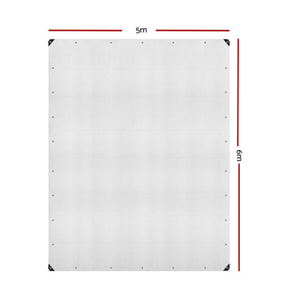 Tarp Tarpaulin 5X6M Canvas Heavy Duty Camping Cover Clear