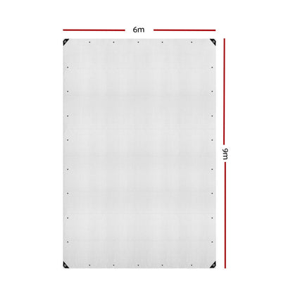 Tarp Tarpaulin 6X9M Canvas Heavy Duty Camping Cover Clear