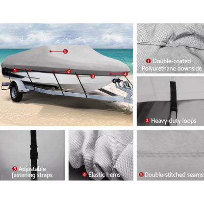 16-18.5Ft Boat Cover Trailerable Marine Grade 600D