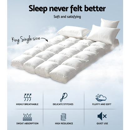 Mattress Topper Pillowtop Bamboo King Single