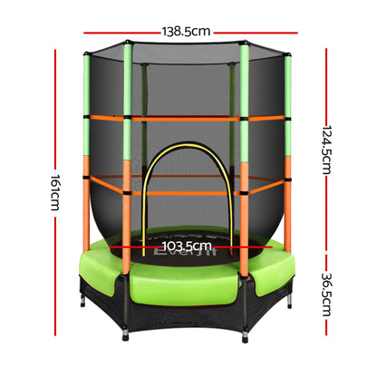 Trampoline for Kids Enclosure Safety Net Rebounder Gift Green