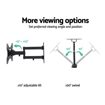 Strong-Arm Full Motion 17"-42" Tv Wall Mount