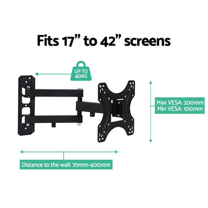 Strong-Arm Full Motion 17"-42" Tv Wall Mount