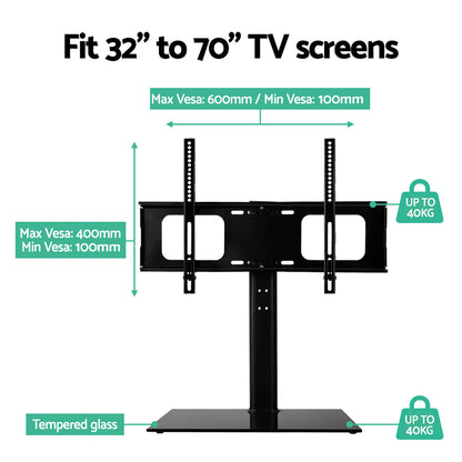 Swivel Tv Stand Mount Bracket (32"-70") Tabletop/Desktop