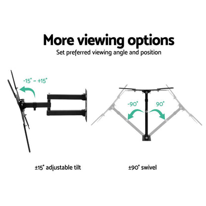 Full Motion Tv Wall Mount Bracket (24"-50") Strong Arms