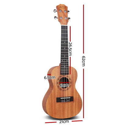 Elegant Mahogany Concert Ukulele - 23" with Bag