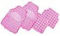 4-Piece Car Mat - Pink [Rubber/Aluminium Look]