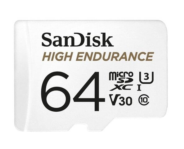 64Gb High Endurance Microsdxc V30 U3 C10 With Sd Adaptor