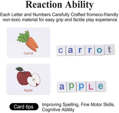 Wooden Magnetic Letters Numbers Alphabet Fridge Magnets Educational Toy Set For 3 To 5 Years Kid Toddler