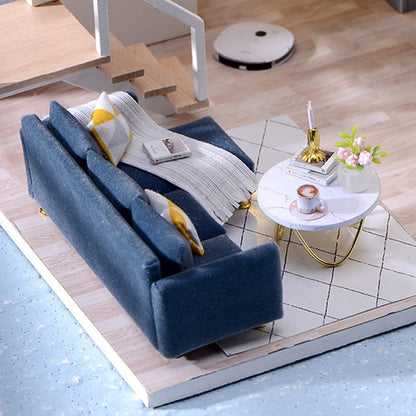 Dollhouse Miniature With Furniture Kit, Dust Proof, Music