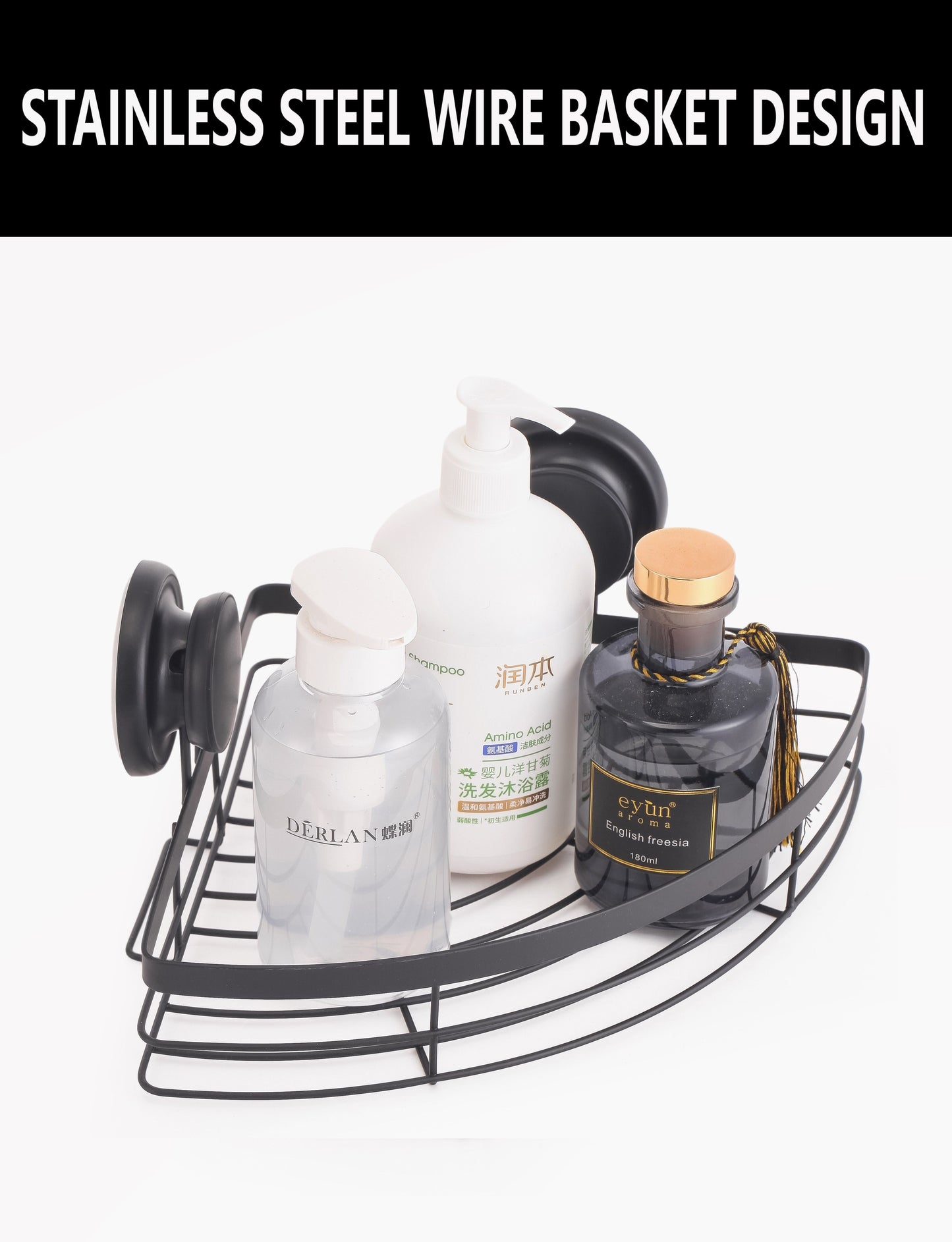 2 Pack Round Corner Shower Caddy Shelf