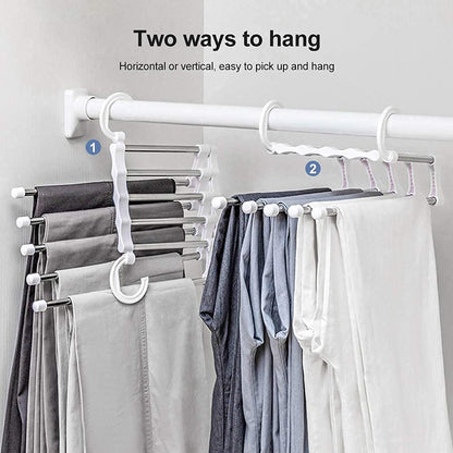Stainless Steel Adjustable Pants Hangers 2 Pack