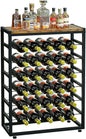 Heavy-Duty 6-Tier Wine Rack - 30 Bottle Storage Wooden Countertop