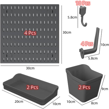 Durable Pegboard Combination Kit - Versatile Wall Hanging System