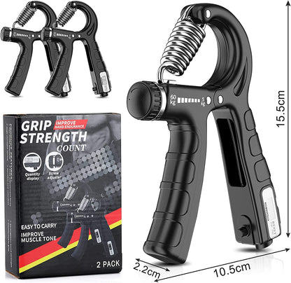 2 Pack Adjustable Hand Grip Strengthener For Hand Grip Strength