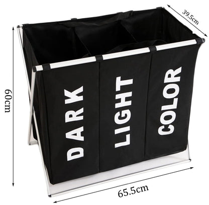 3 in 1 Large 135L Laundry Clothes Hamper Basket with Waterproof bags