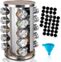 Rotating Spice Rack Organizer With 20 Pieces Jars For Kitchen