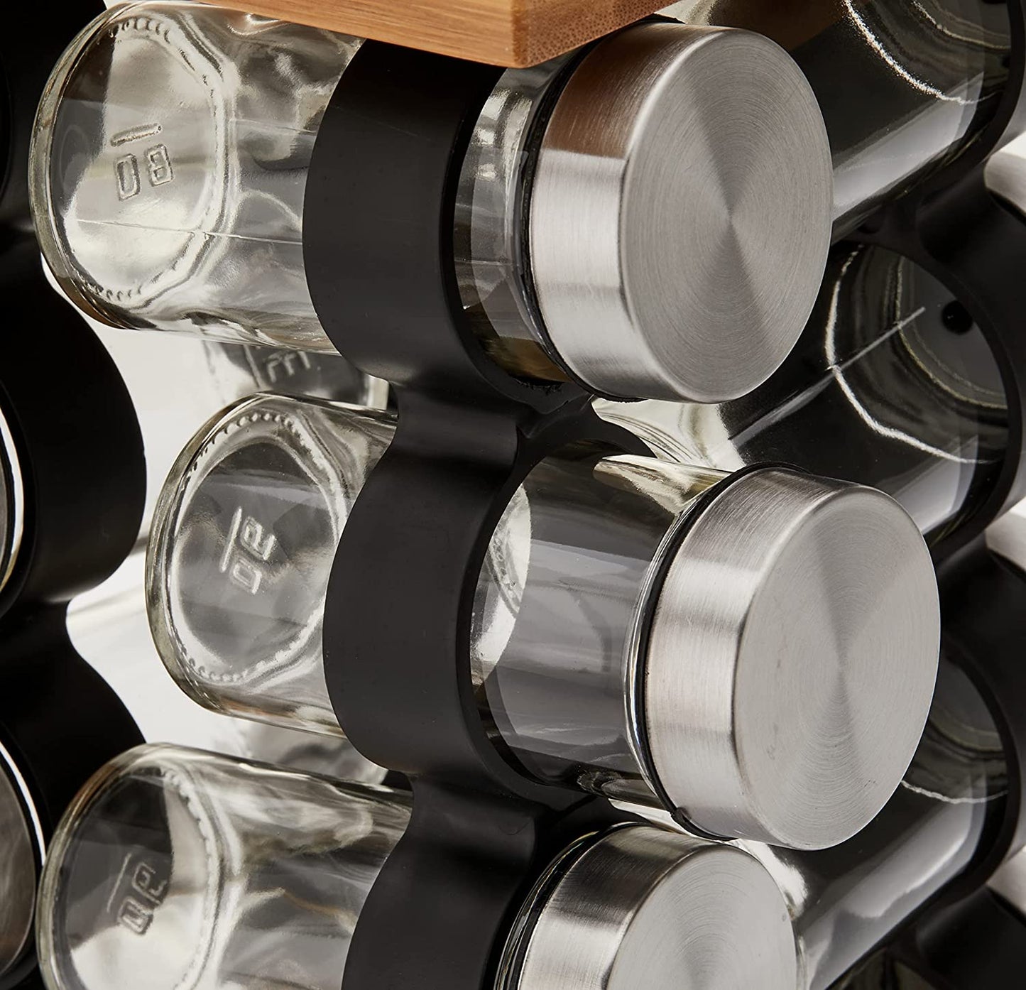 Spice Rack Organizer With 12 Pieces Jars For Kitchen