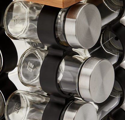 Spice Rack Organizer With 12 Pieces Jars For Kitchen