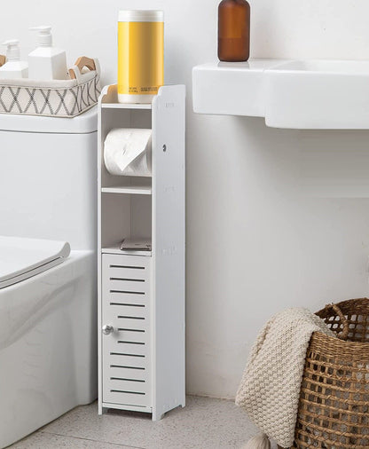 Toilet Paper Roll Holder For Bathroom With Roller (White, 76Cm)