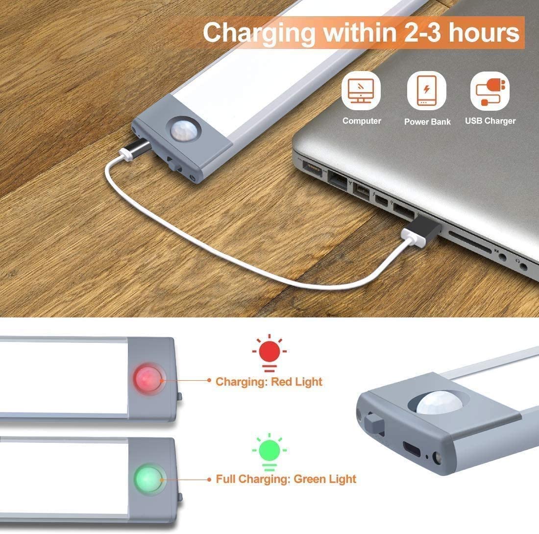 54 LED Rechargeable Under Cabinet Night Lighting for Kitchen