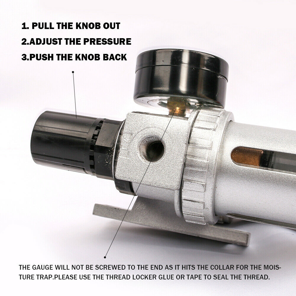 Air Compressor Moisture Filter Water Trap Regulator Mount