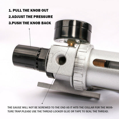 Air Compressor Moisture Filter Water Trap Regulator Mount