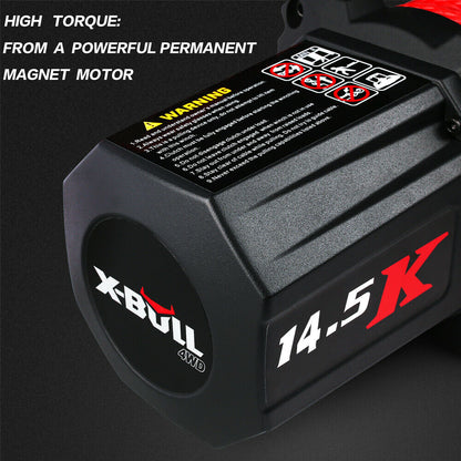Wireless 12V Synthetic Rope Electric Winch 14500Lb 4X4 Boat