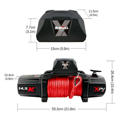 Wireless 12V Synthetic Rope Electric Winch 14500Lb 4X4 Boat