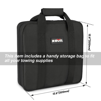 4Wd Recovery Kit With Snatch Strap, Hitch Receiver, And Bow Shackles