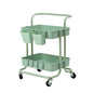3/2 Tier Trolley Cart Storage Utility Rack Organizer Swivel Kitchen
