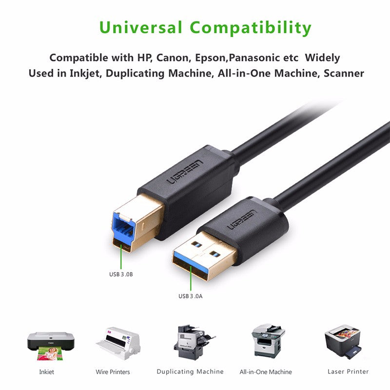 Usb 3.0 A Male To B Male Cable 2M (10372)