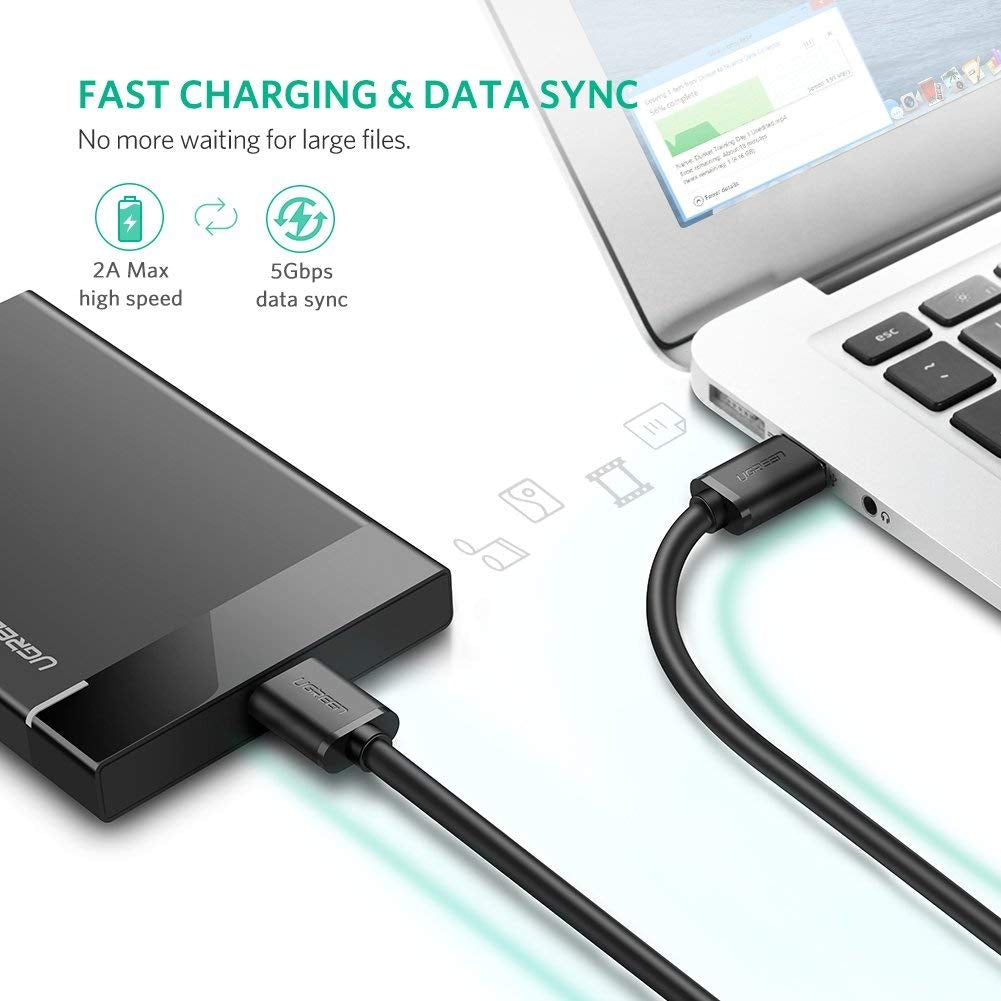 Usb 3.0 A Male To Micro Usb 3.0 Male Cable 1M (Black) 10841