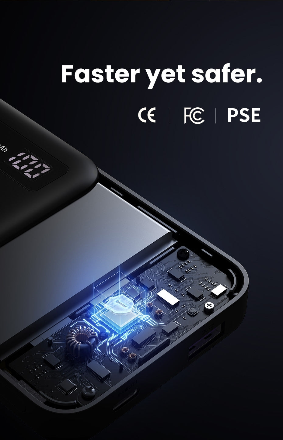 10000Mah Two-Way Fast Charging Power Bank Black