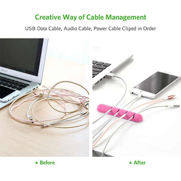 Cable Organizer (2Pcs/Pack) - Pink (30483)
