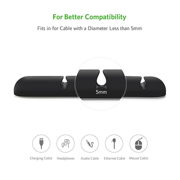 Cable Organizer (2Pcs/Pack) - Black (30762)