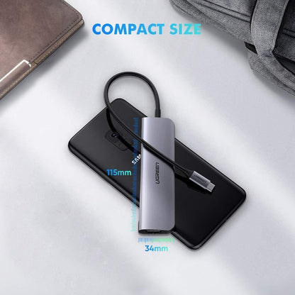 Typec 5 In 1 Adaptor - Hdmi + Usb 3.0*3 + Typec Pd Power Converter