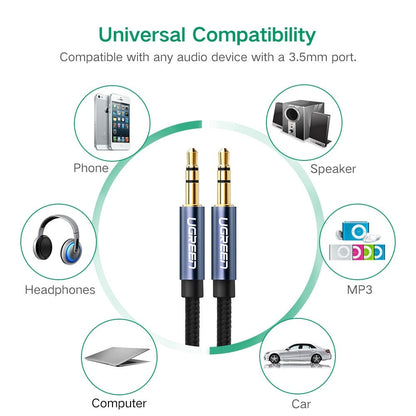 3.5Mm Male To 3.5Mm Male Audio Cable White 2M 50368