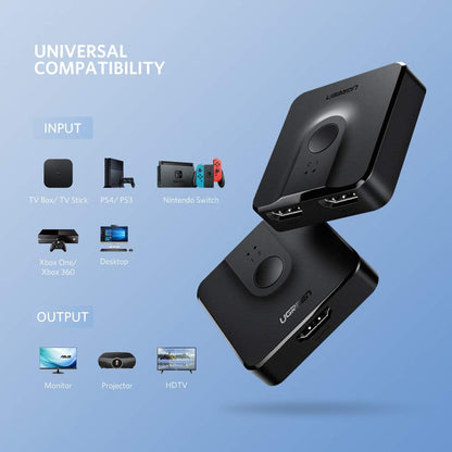 2-Port 4K Hdmi Switch/Splitter Black (50966)