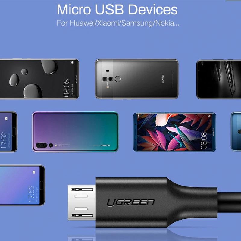 Usb 2.0 A To Micro Usb Cable Nickel Plating 1M Black 60136