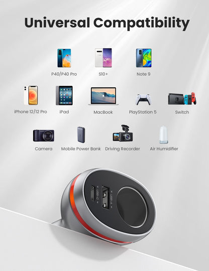 84W Dual Port Car Charger (Space Grey)